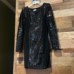 Bebe Kim Kardashian Black Sequin Dress